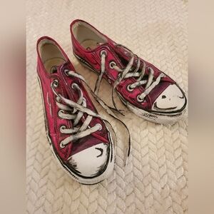 Converse Pink and White Sneakers